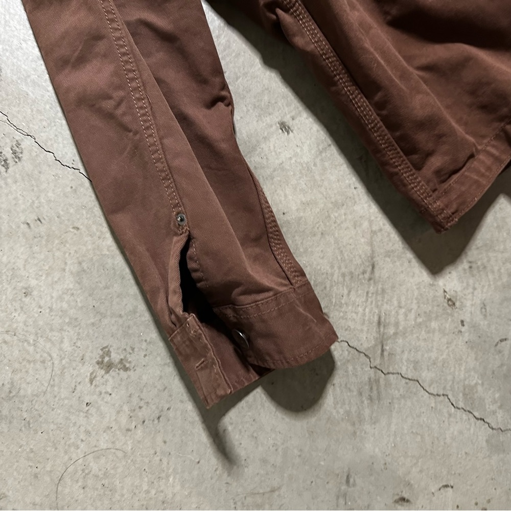 Bershka zip through overshirt in brown - Picture 7 of 9